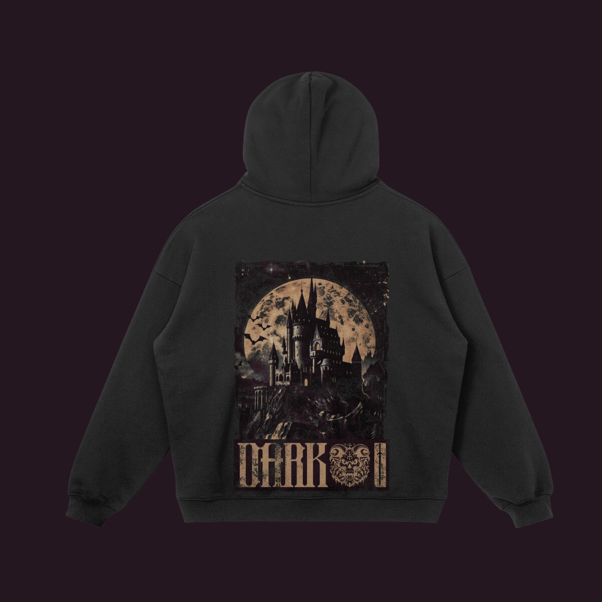 Castle Dark - True Black Fleece-Lined Hoodie