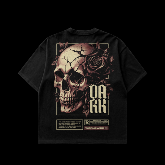 Skull & Roses - Oversized Boxy T-Shirt