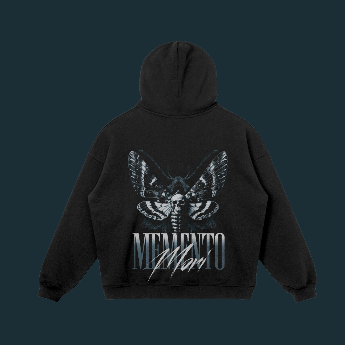 Memento Mori - True Black Fleece-Lined Hoodie