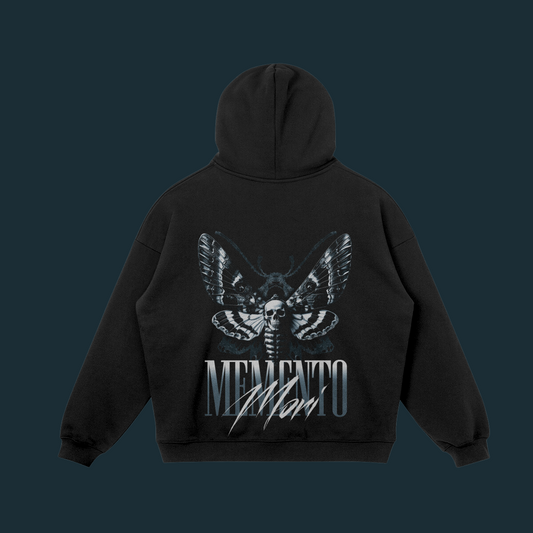 Memento Mori - True Black Fleece-Lined Hoodie