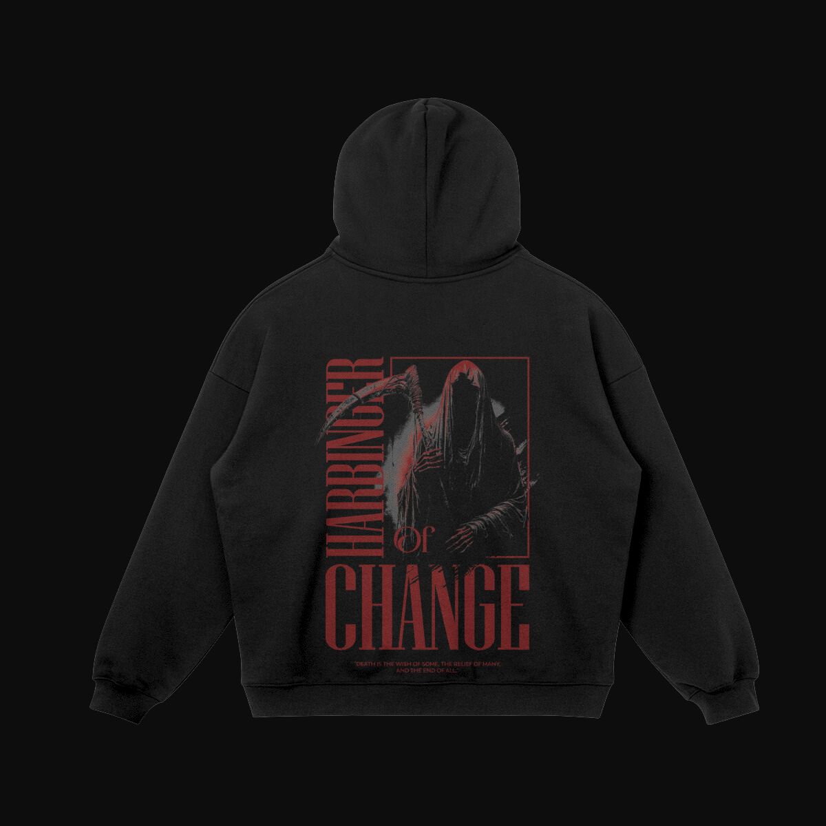 Harbinger of Change - True Black Fleece-Lined Hoodie