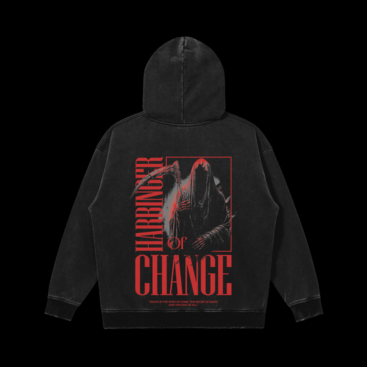 Harbinger of Change - Snow Wash Hoodie