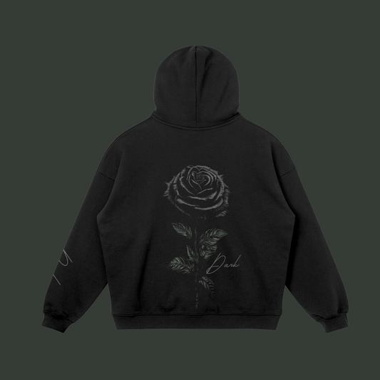 Black Rose - True Black Fleece-Lined Hoodie